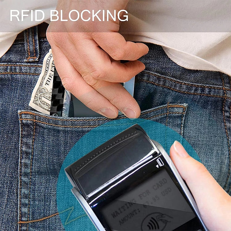 Sleek Metal Credit Card Holder Magsafe RFID Wallets